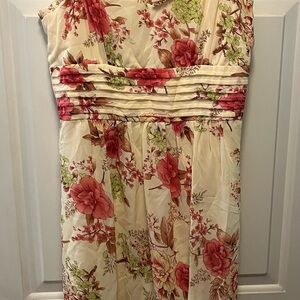 Scarlett Cream and Green Dress